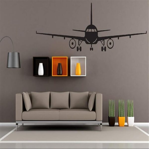Stylish wall decals, airplane silhouette - Image 2