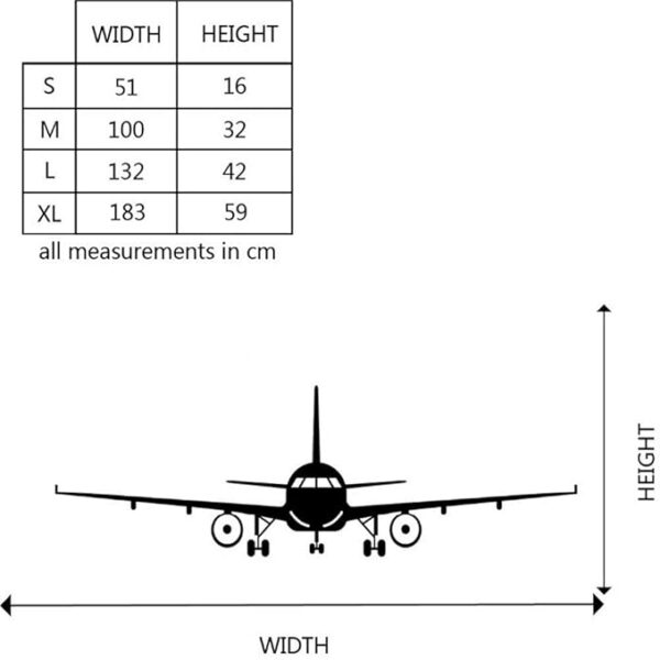 Stylish wall decals, airplane silhouette - Image 6