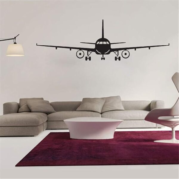 Stylish wall decals, airplane silhouette