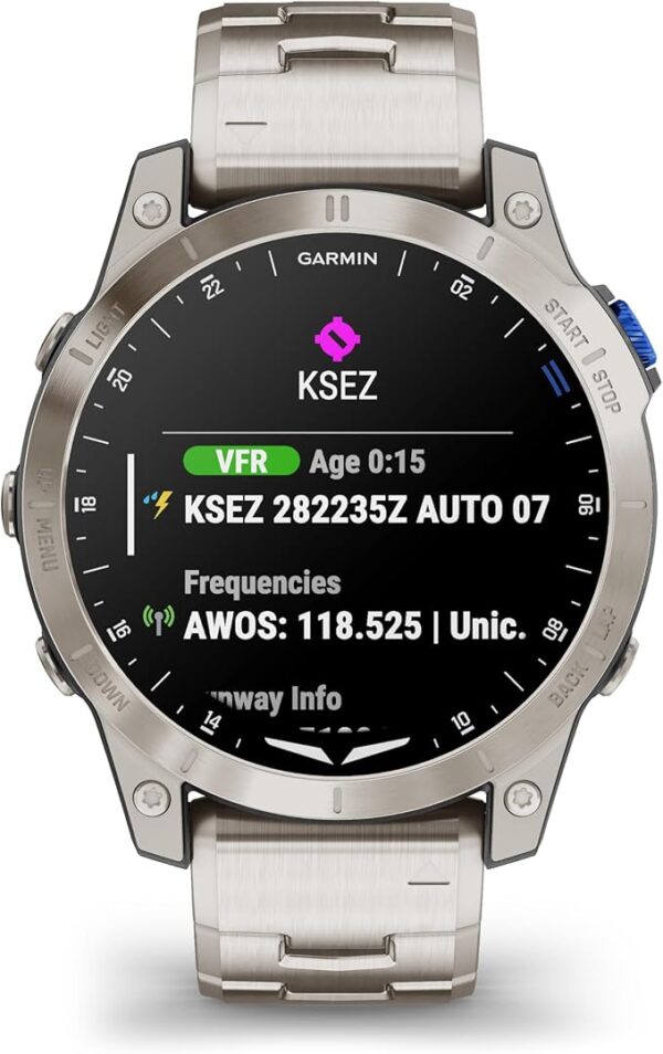 Garmin D2™ Mach 1, Touchscreen Aviator Smartwatch - Image 8